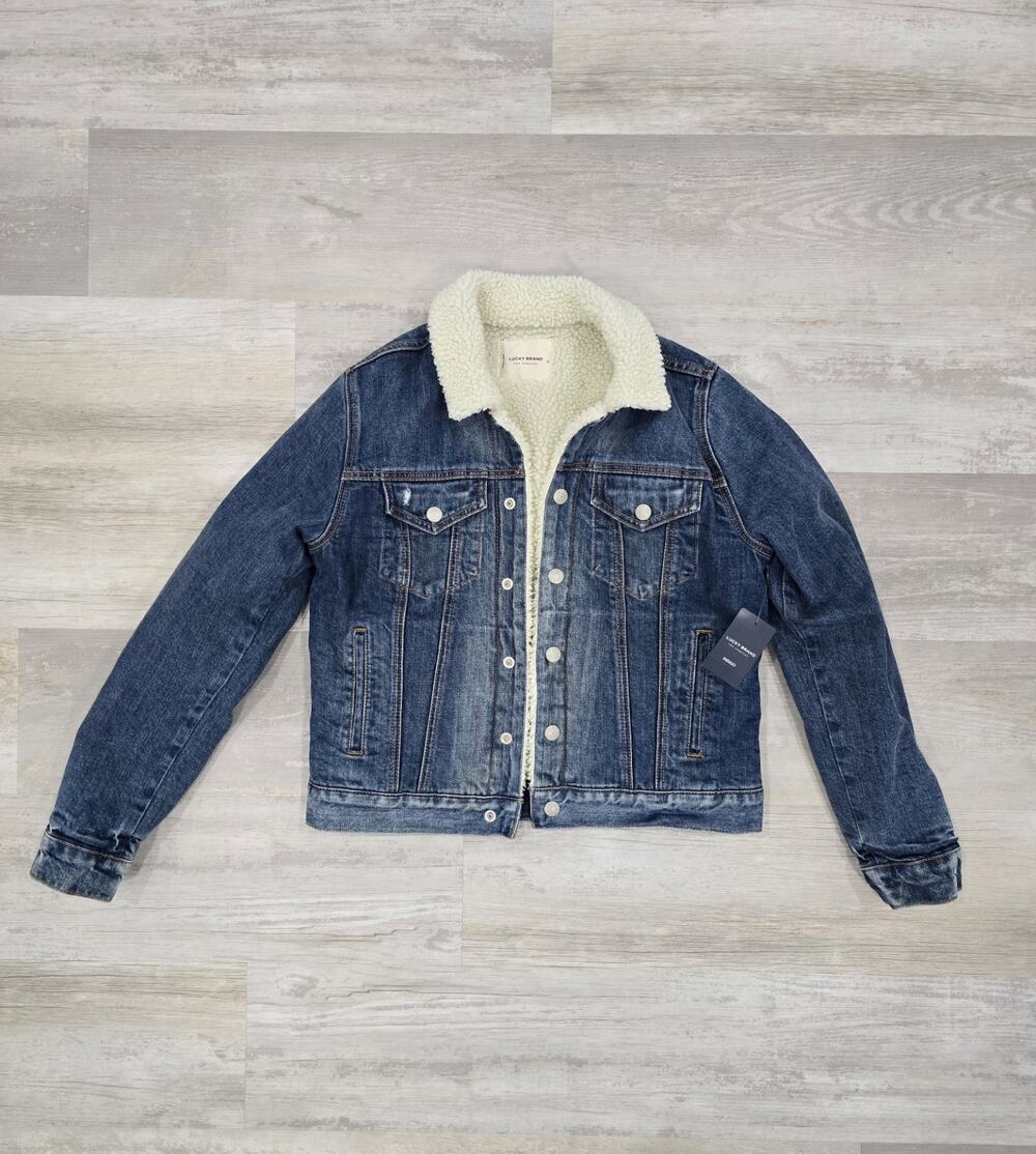 Lucky Brand Women’s Small Icon Sherpa Lined Denim Jacket - Style 1ST4900 - NWT